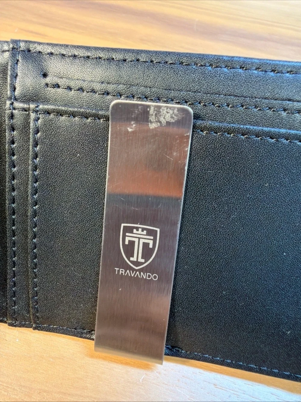 NEW TRAVANDO Mens Slim Wallet with Money Clip‎ AUSTIN RFID Blocking Bifold Black